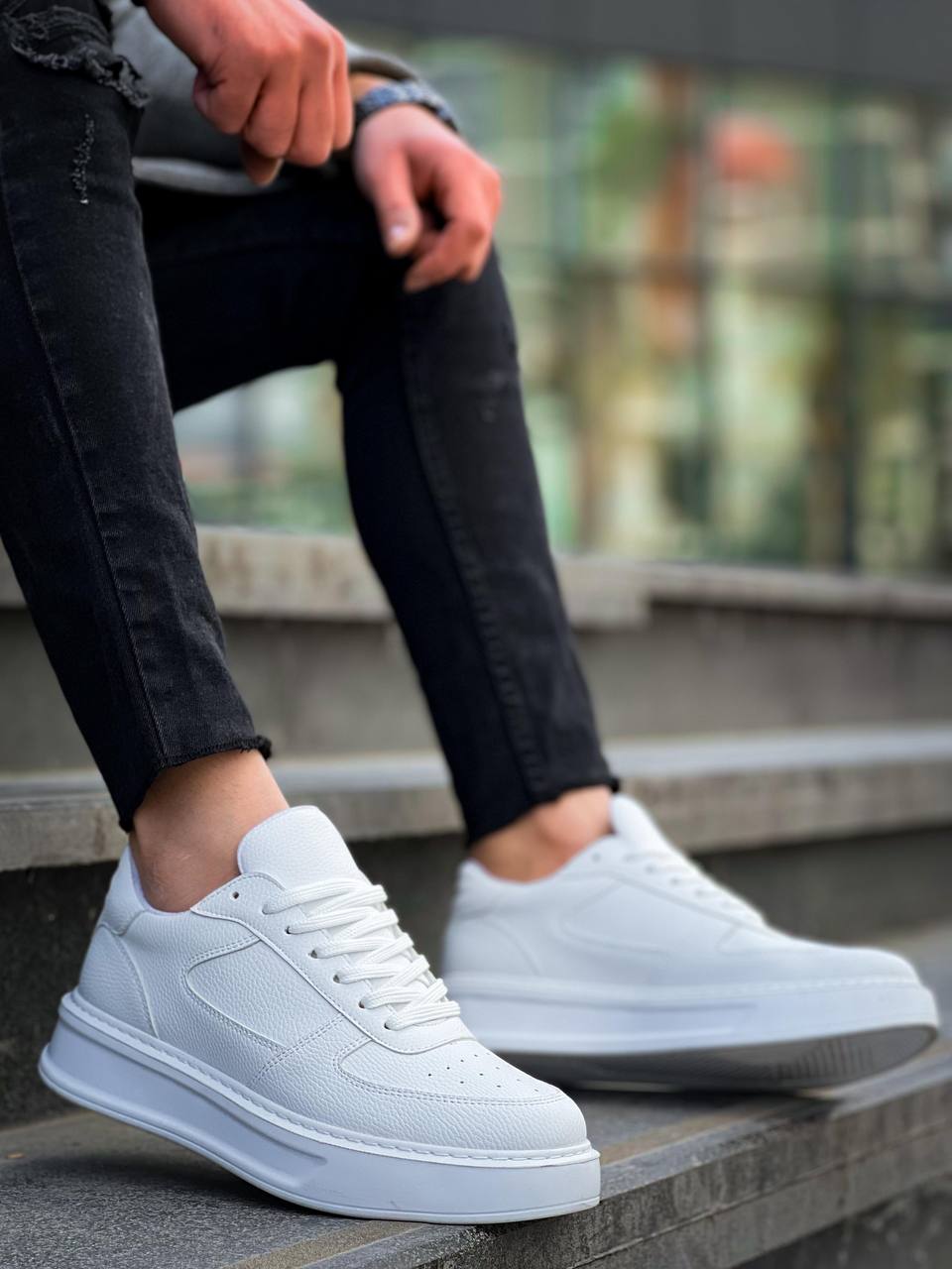 White High-Top Daily Sport Shoes KB-X8