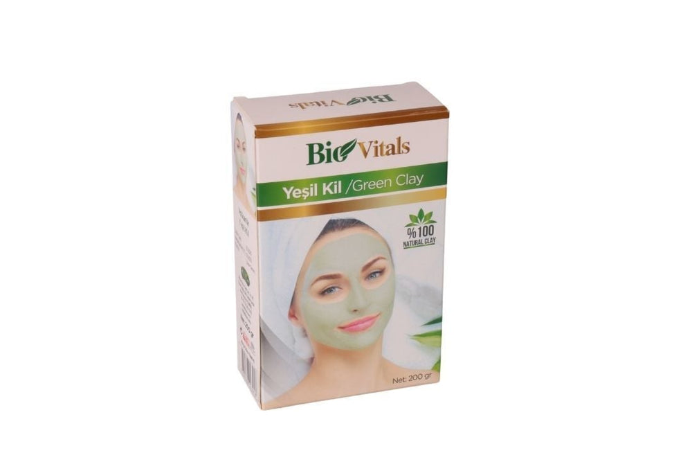 طين أخضر 200 جرام تنظيف عميق لإزالة السموم الطبيعية من البشرة