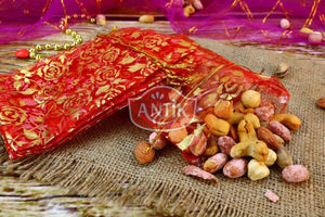 كيس وجبات خفيفة أحمر عبوة من 100 قطعة محكمة الإغلاق للحفاظ على الطزاجة