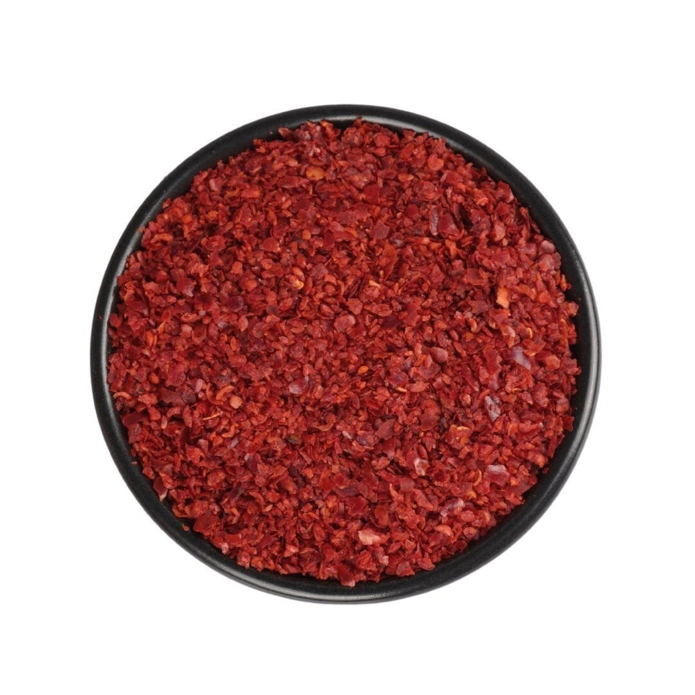 رقائق الفلفل الأحمر الحارة لحرارة لذيذة