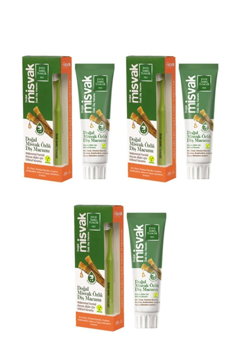 Natural Miswak Toothpaste Trio - Oral Health Boost