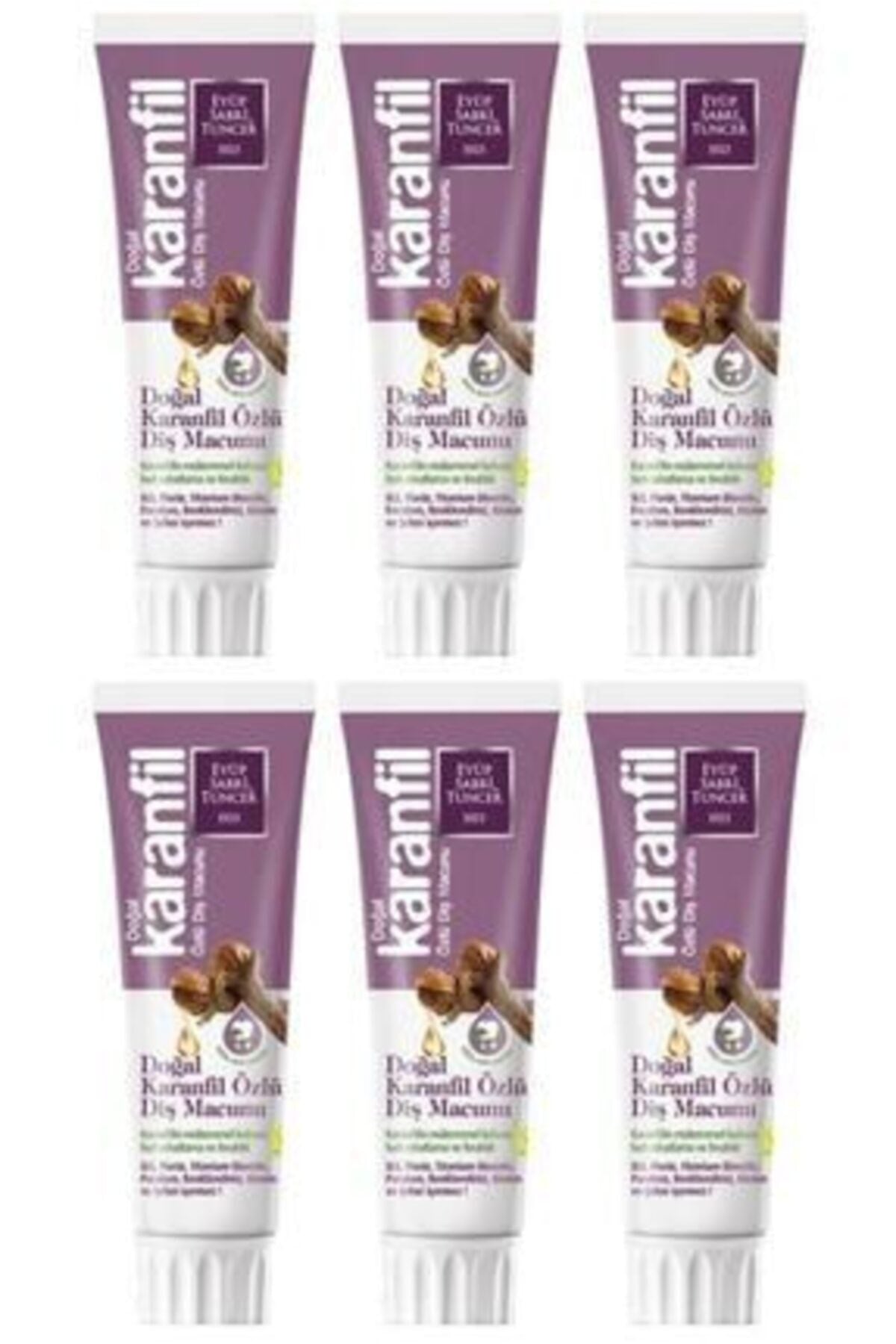 معجون أسنان بزيت القرنفل المنعش من أيوب صبري تونجر - عبوة من 6 قطع