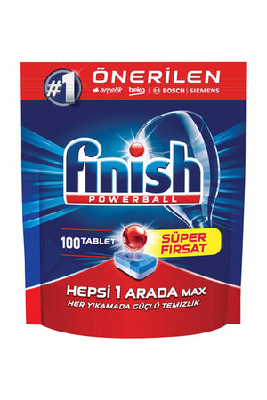 All-in-One Finish: 100 Tablets for Shine & Clean Touch