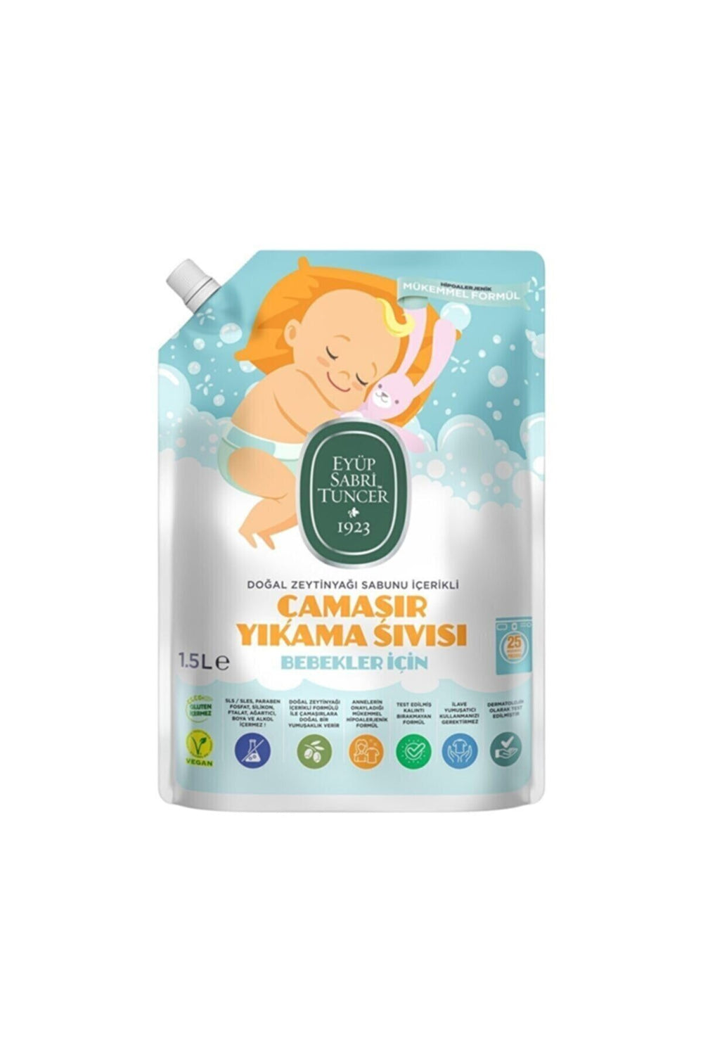 Gentle Baby Laundry Liquid, 1500ml High-Concentrate