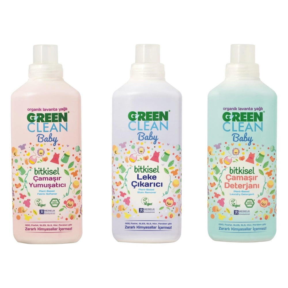 Yo Green Clean Baby Laundry Detergent, Softener, Stain Remover