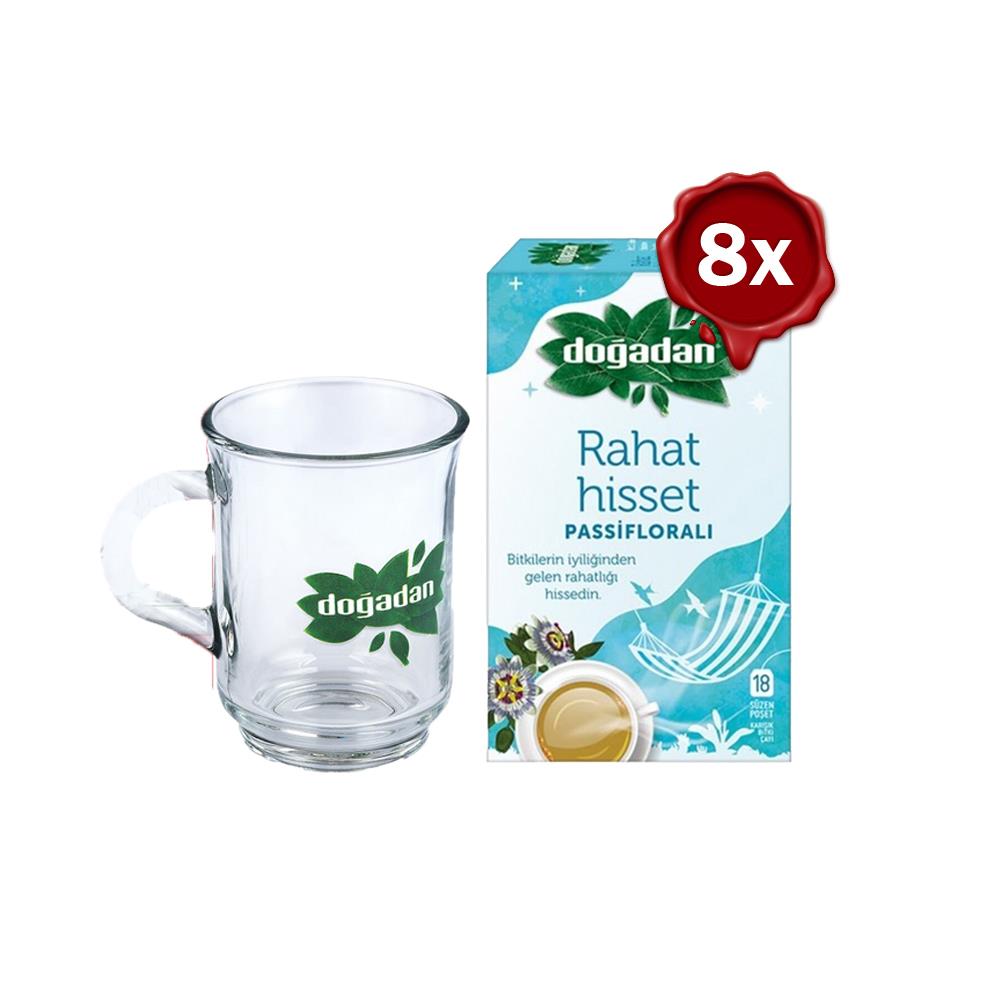 شاي الباشن فروت المريح مع قدح الهدية