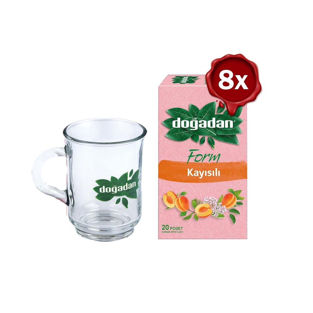 شاي الكمثرى للتنحيف مع كوب زجاجي مجاني