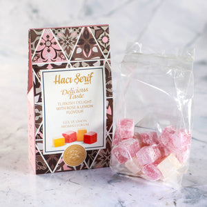 Rose and Lemon Turkish Delight 125g (Square Box)