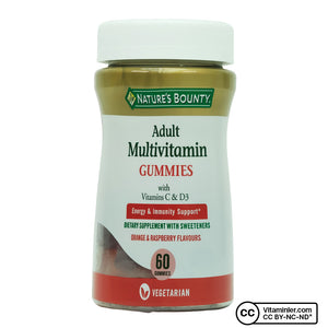 Adult Multivitamin Gummies with C & D3 60 Chewables