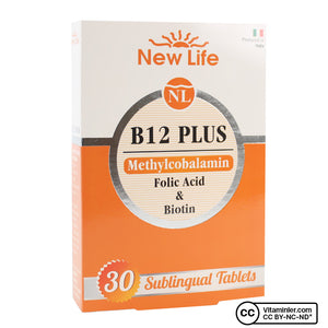 B12 بلس تحت اللسان 30 قرصًا