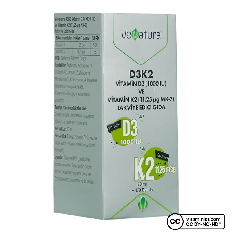 قطرات فيتامين د3 + ك2 (11.25 مكجم MK-7) 20 مل