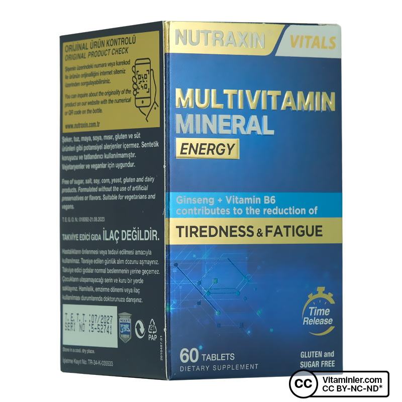 Multivitamin Mineral Energy 60 Tablets