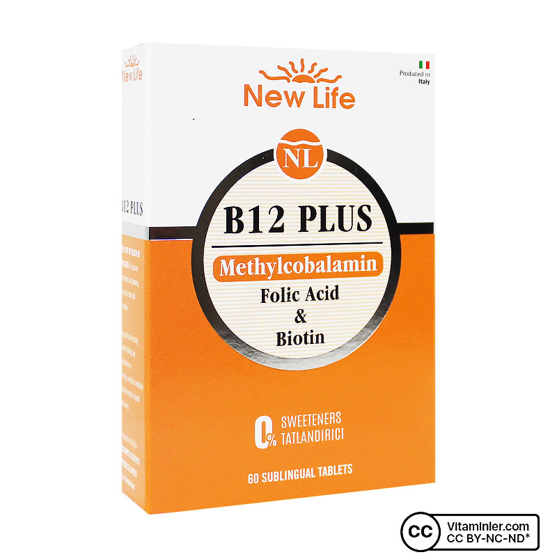B12 بلس تحت اللسان 60 قرصًا
