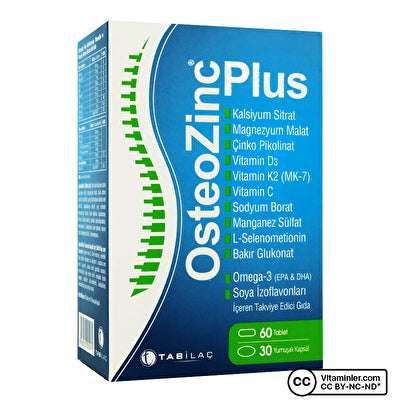 OsteoZinc Plus 30 كبسولة و 60 قرصًا