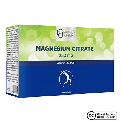 Nature's Supreme سترات المغنيسيوم + فيتامين ب6 (P5P) 30 كيسًا