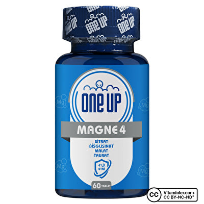 One Up Magne4 مركب المغنيسيوم الرباعي المفعول 60 قرصًا