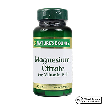 Nature's Bounty سترات المغنيسيوم بلس فيتامين ب6 60 قرصًا