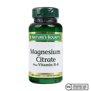 Nature's Bounty سترات المغنيسيوم بلس فيتامين ب6 60 قرصًا