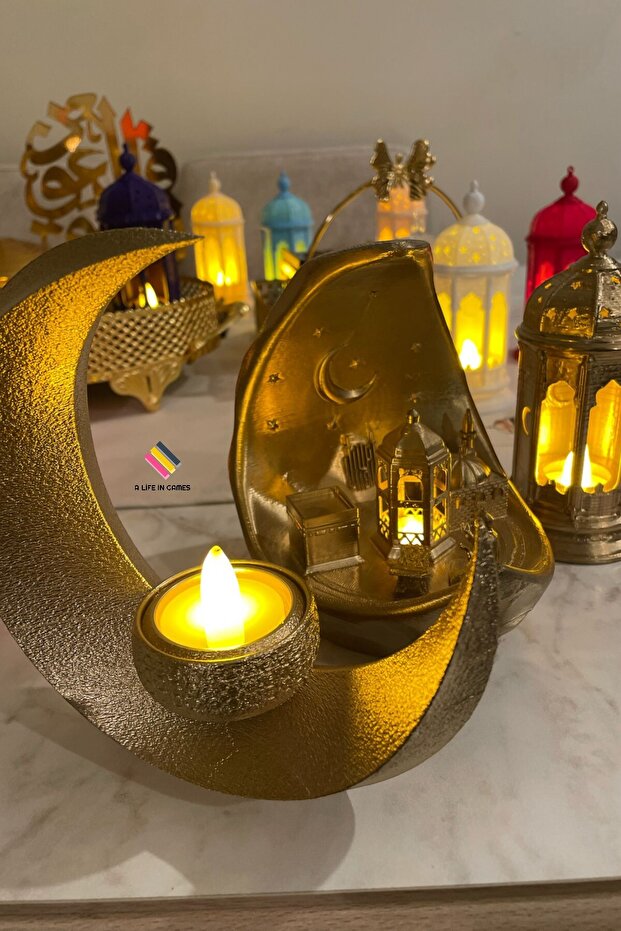 Set of 3 Ramadan City Lanterns and Wedding Decorations - Home/Office/Islamic/Eid Gift