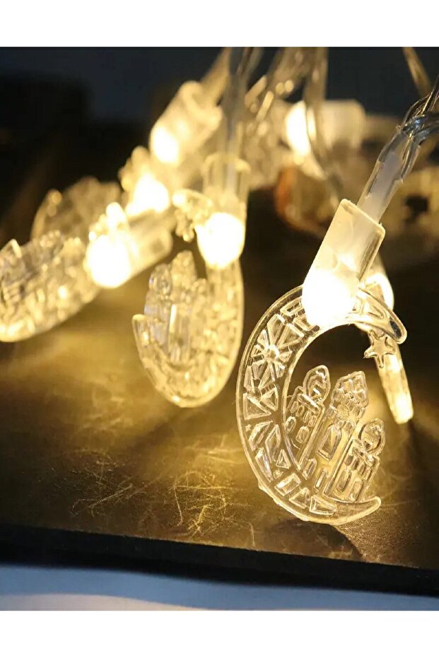 3 Meters 20 LED Daylight Ramadan Mosque String Lights - 2-Battery LED Light Home Decoration