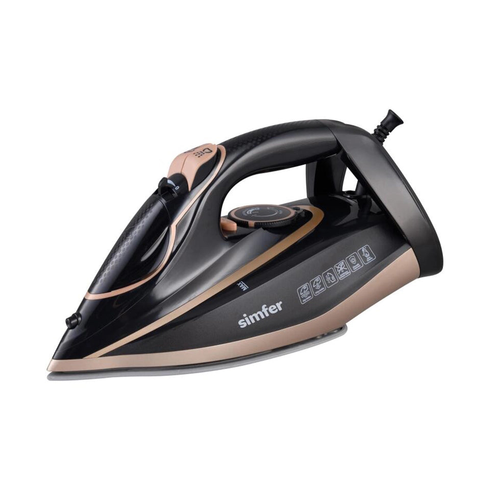 Simfer Steam Energy 3000W Steam Iron – Black/Rose Gold