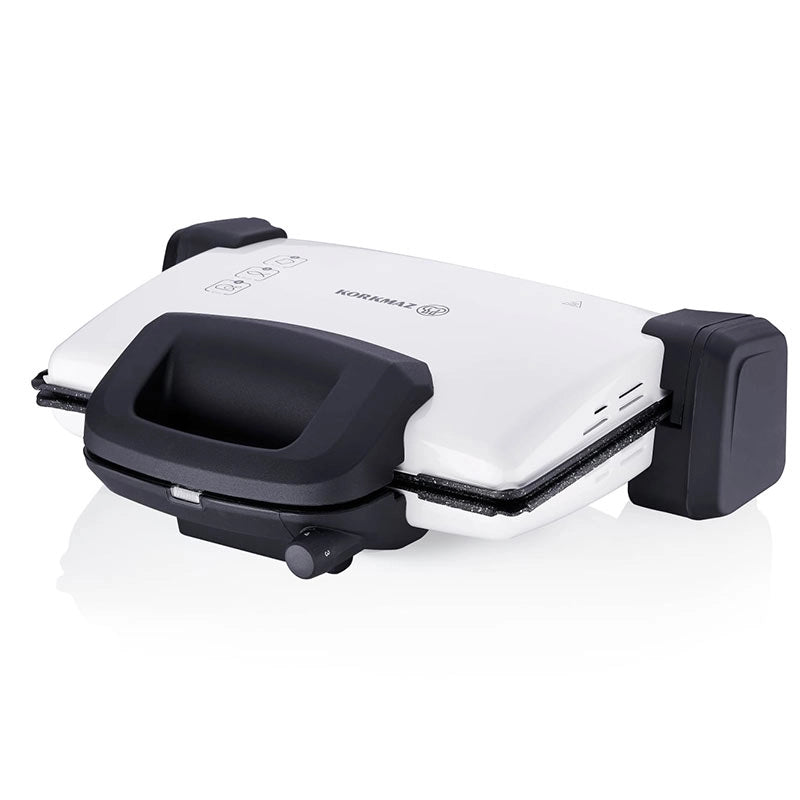 Korkmaz Kompakto Maxi 2-in-1 Sandwich Maker – Vanilla
