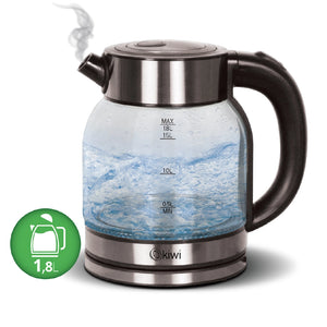 Kiwi Illuminated Glass Electric Kettle 1.7L