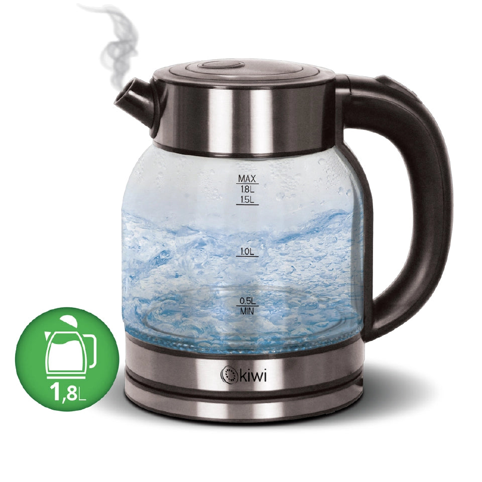 Kiwi Illuminated Glass Electric Kettle 1.7L