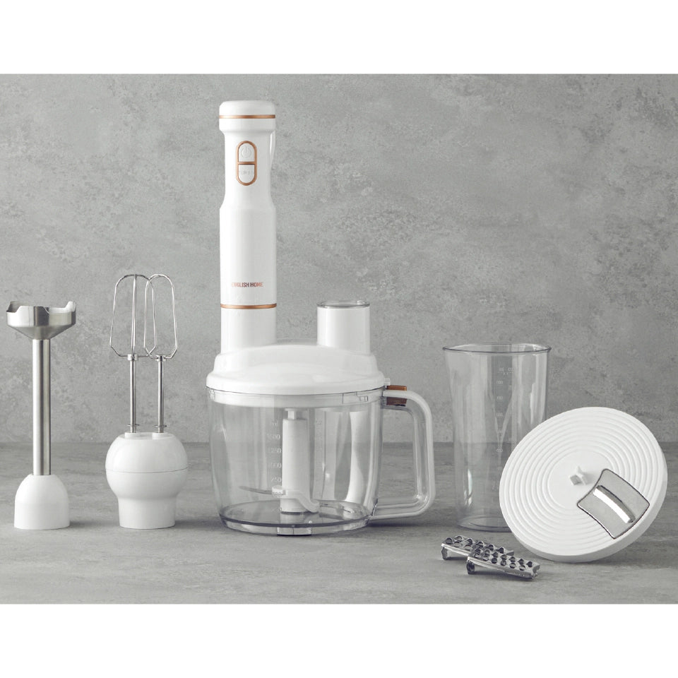 English Home Multi Blender Set – White/Copper