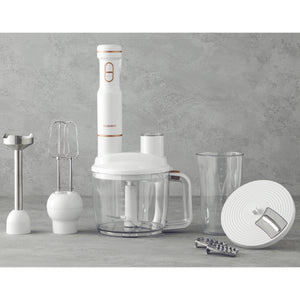 English Home Multi Blender Set – White/Copper