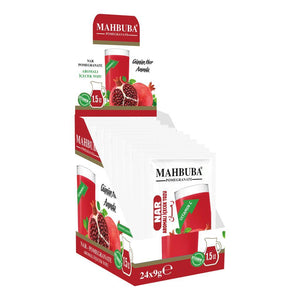 Mahbuba Pomegranate Flavored Instant Cold Drink Powder 24x9g