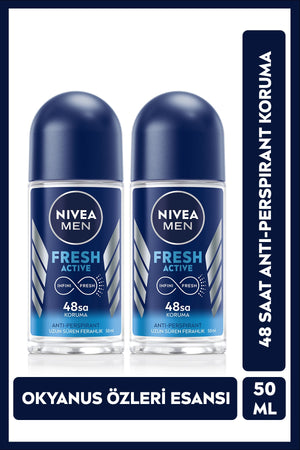 Nivea Fresh Roll On Deodorant 50ml Men's 2-Piece Advantage Pack
