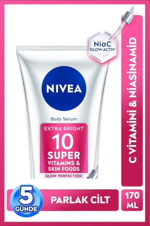 Nivea Super10 Serum Effective Body Lotion SPF15 170 ml, Brightening, Moisturizing, Vitamin C, Niacinamide
