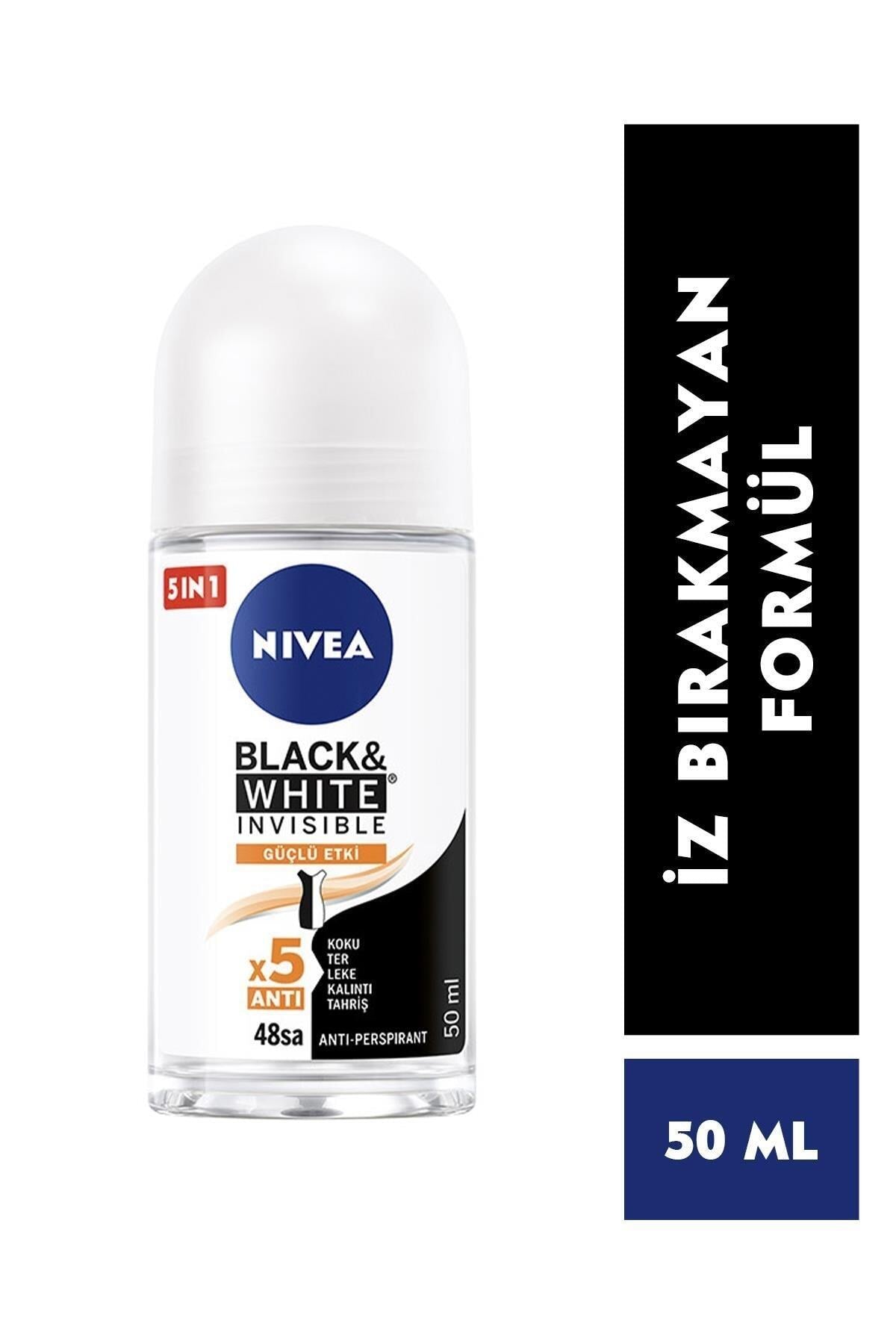Nivea Women's Roll-on Black & White Invisible Strong Effect 50 ml
