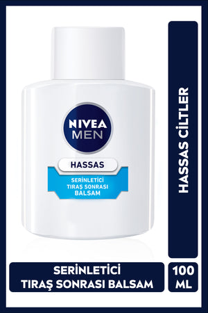 Nivea MEN Men's Sensitive Skin After Shave Balm 100ml, Cooling, Anti-Burning and Anti-Redness