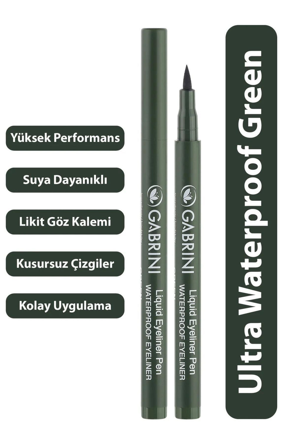 Gabrini Liquid Green Eyeliner Liquid Eyeliner Pen