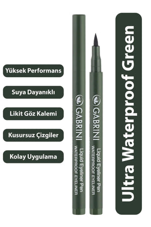 Gabrini Liquid Green Eyeliner Liquid Eyeliner Pen
