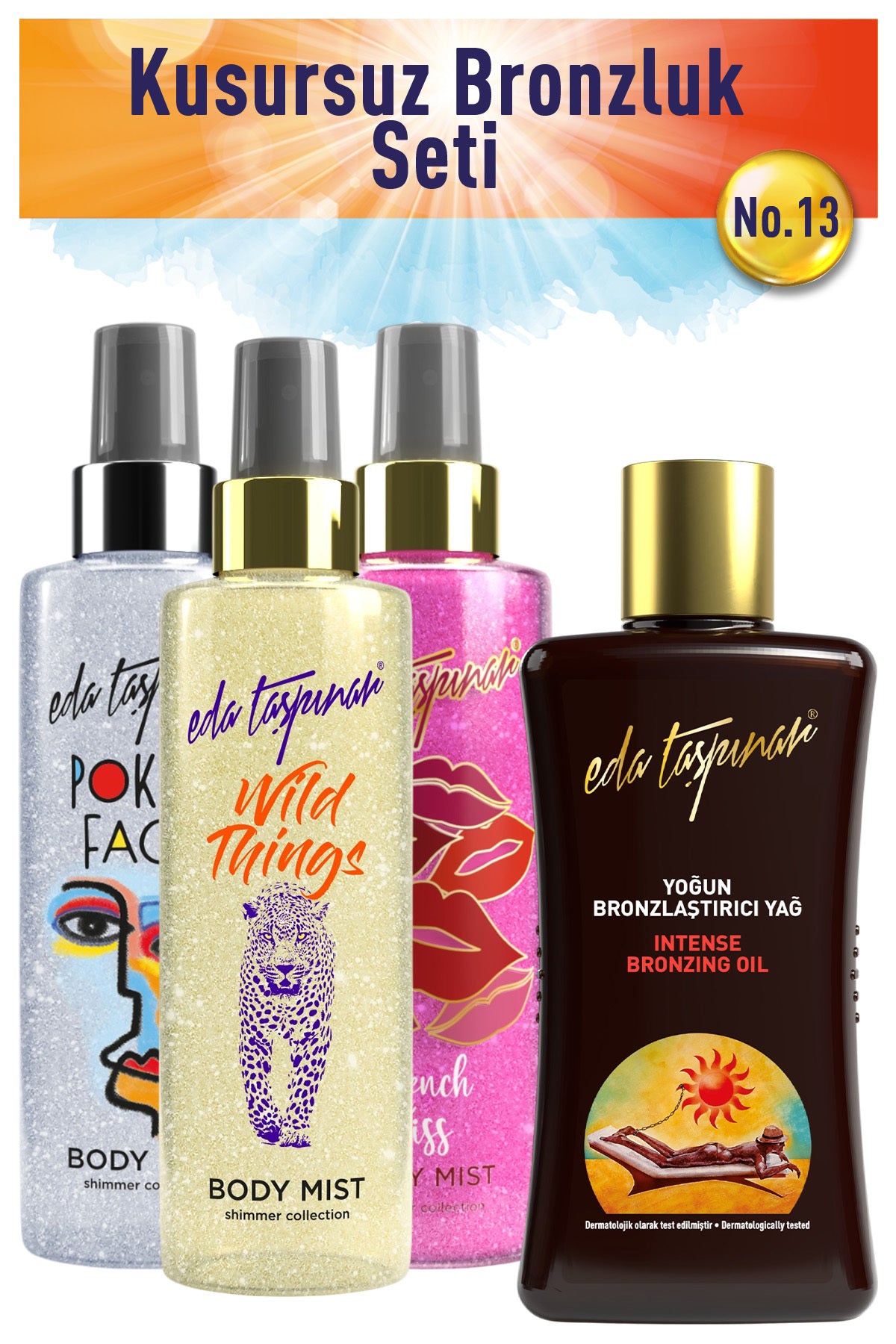 Perfect Tan Set no.13 Spf0+3pcs Glitter (EGX03-EGX31-EGX05-EGX06)