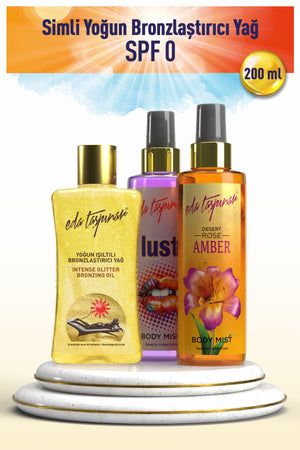 Intense Shimmer Bronzing Oil SPF0 200ml - Amber 200ml & Lust Body Mist