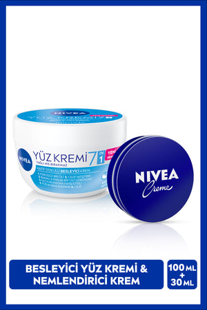 Nivea Creme Moisturizing Cream 30ml and Nourishing Face Care Cream 100ml, Doesn't Leave an Oily Feeling