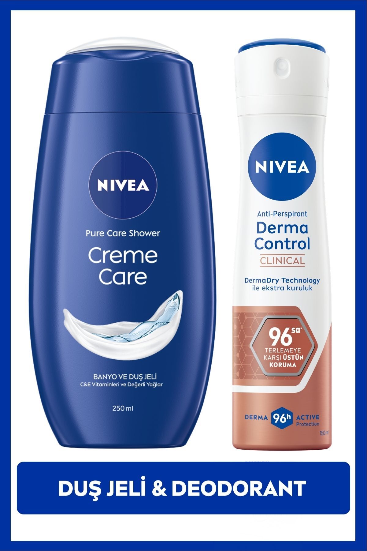 Nivea Derma Control Deo 150ml+Nivea Creme Care Shower Gel 250ml