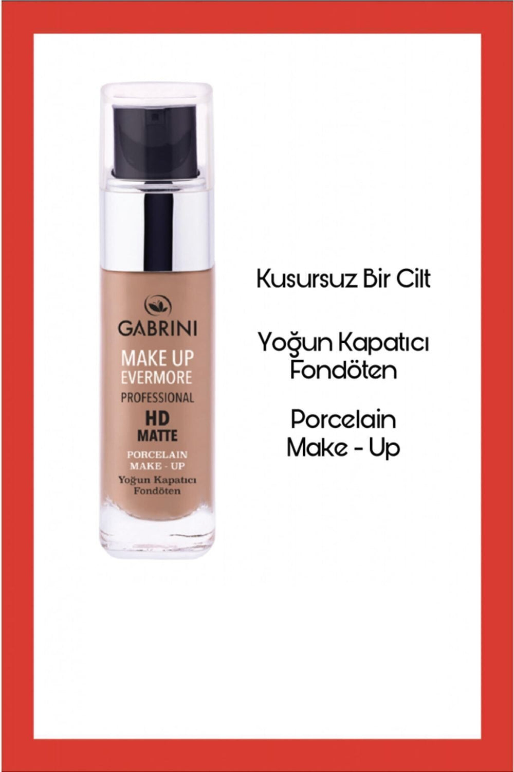 Gabrini Hd Matte Professional Foundation No:1