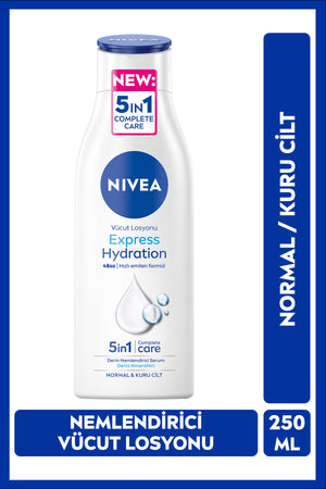 Nivea Express Hydration Moisturizing Body Care Lotion 250ml, Normal and Dry Skin, Soft Skin