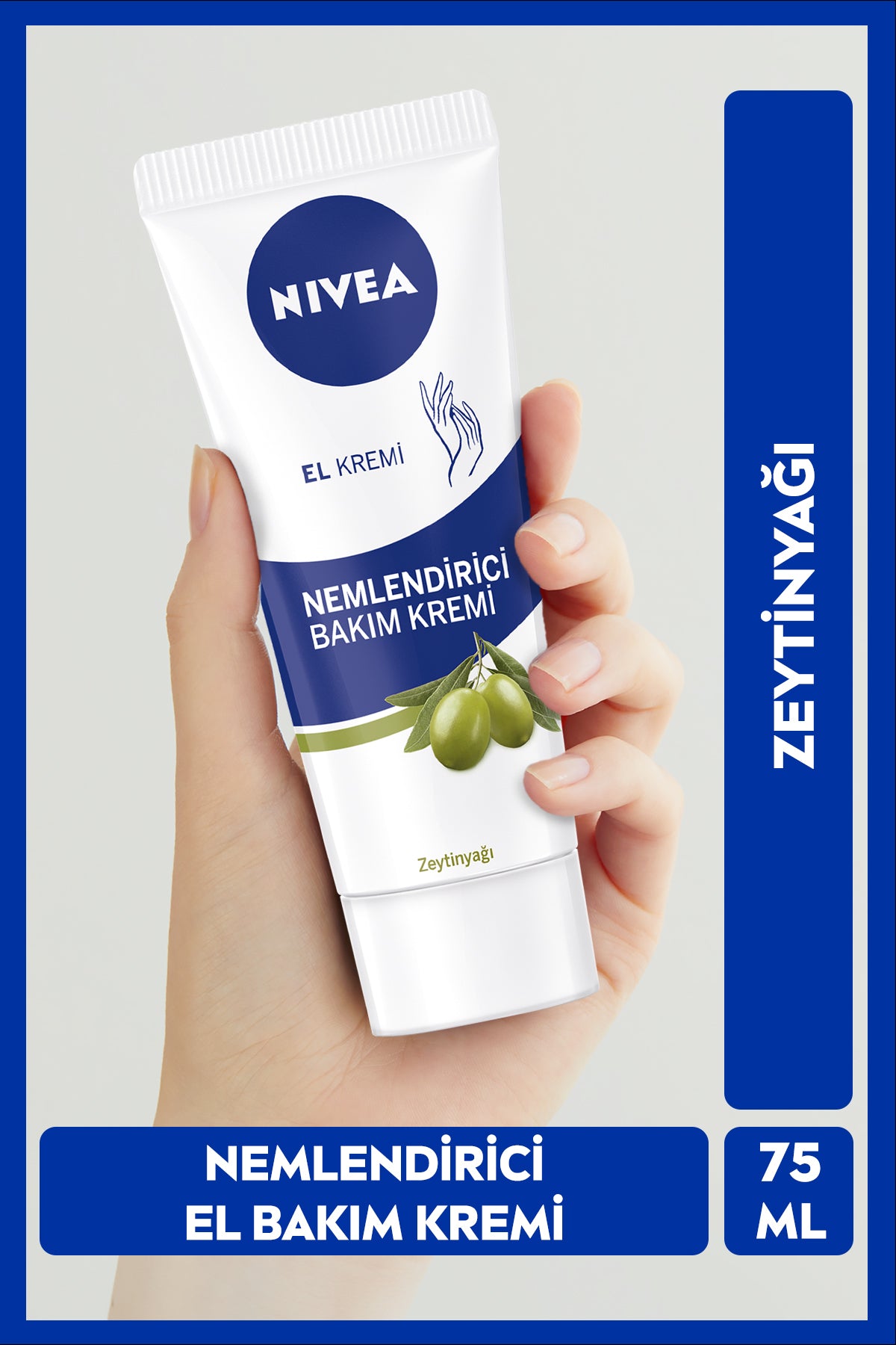 Nivea Hand Cream Moisturizing Care Cream Olive Oil 75ml, Soft Skin, Does Not Leave an Oily Feeling
