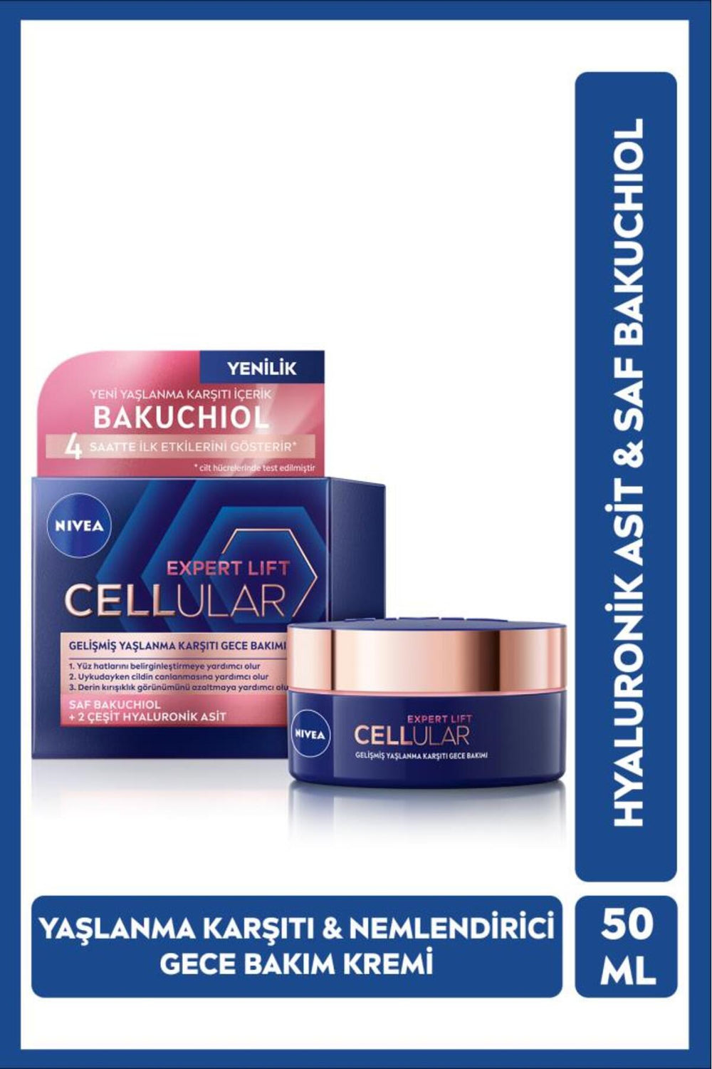 Nivea Cellular Bakuchiol Anti-Aging and Moisturizing Night Care Cream 50 ml