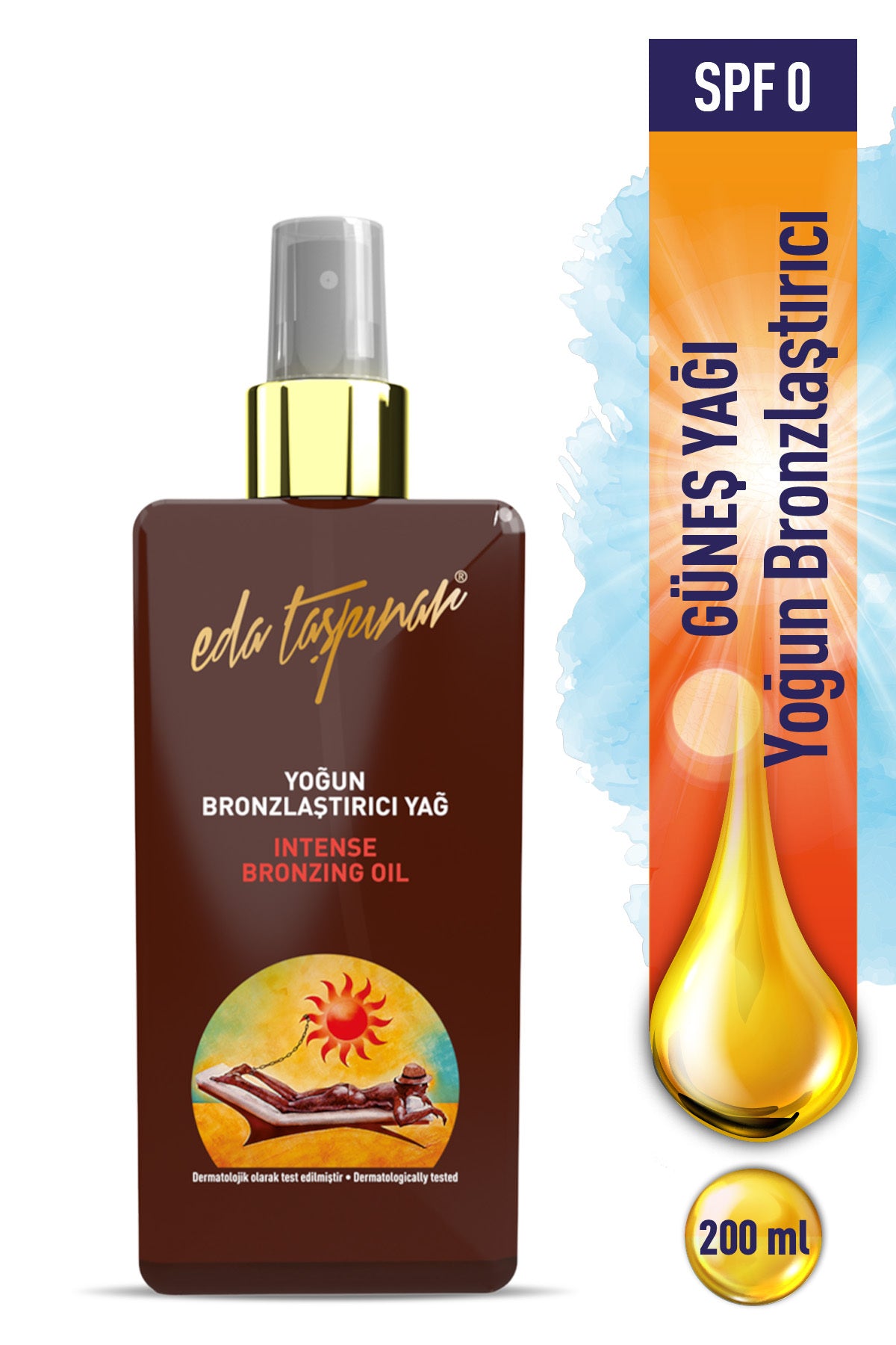 Spray Cap Bronzing Oil SPF 0 – Practical Application & Intense Bronze Look 200 ml