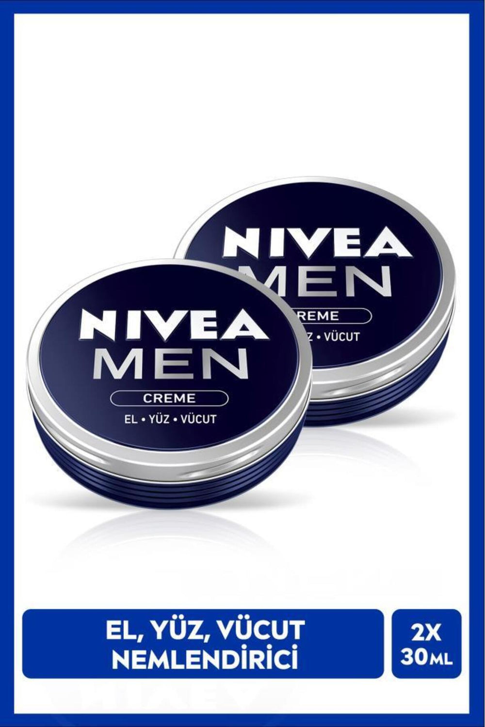 Nivea MEN Men's Moisturizing Hand Face Body Care Cream 30ml, Does Not Leave Oily Feeling, Masculine Fragrance, X2 Pieces
