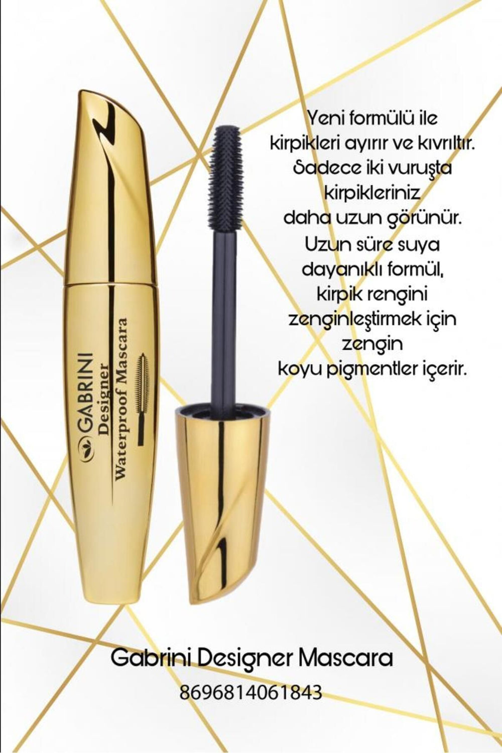 Gabrini Mascara Designer Waterproof 8696814061843