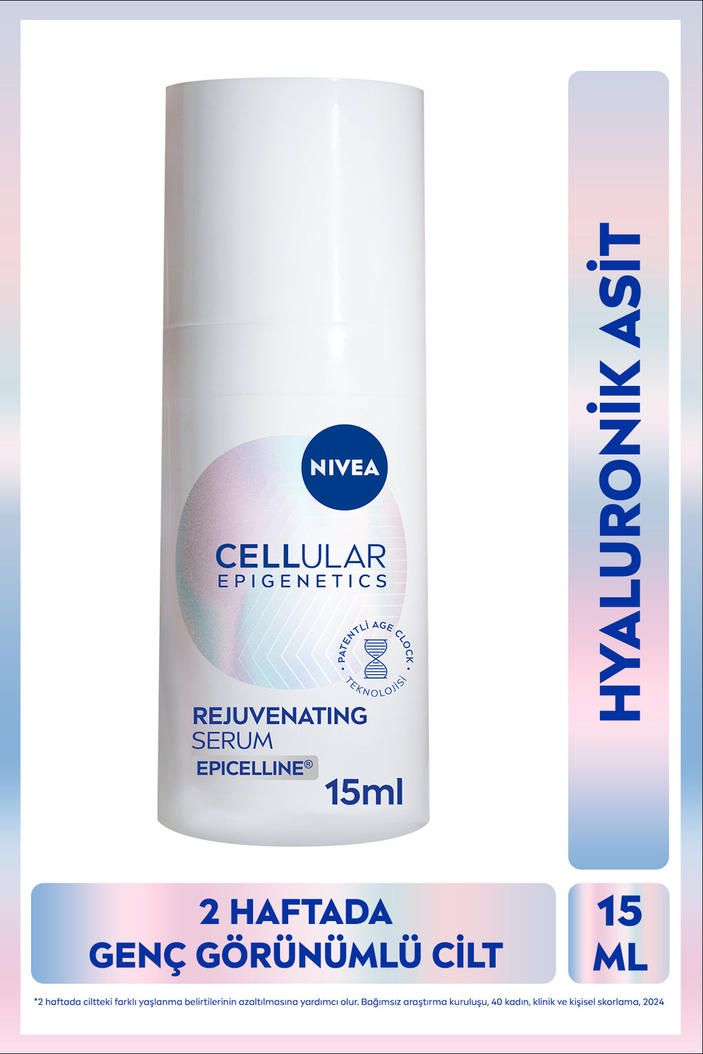 Nivea Cellular Epigenetics Rejuvenating Anti-Aging Skin Serum 15ml, Plumping, Hyaluronic Acid