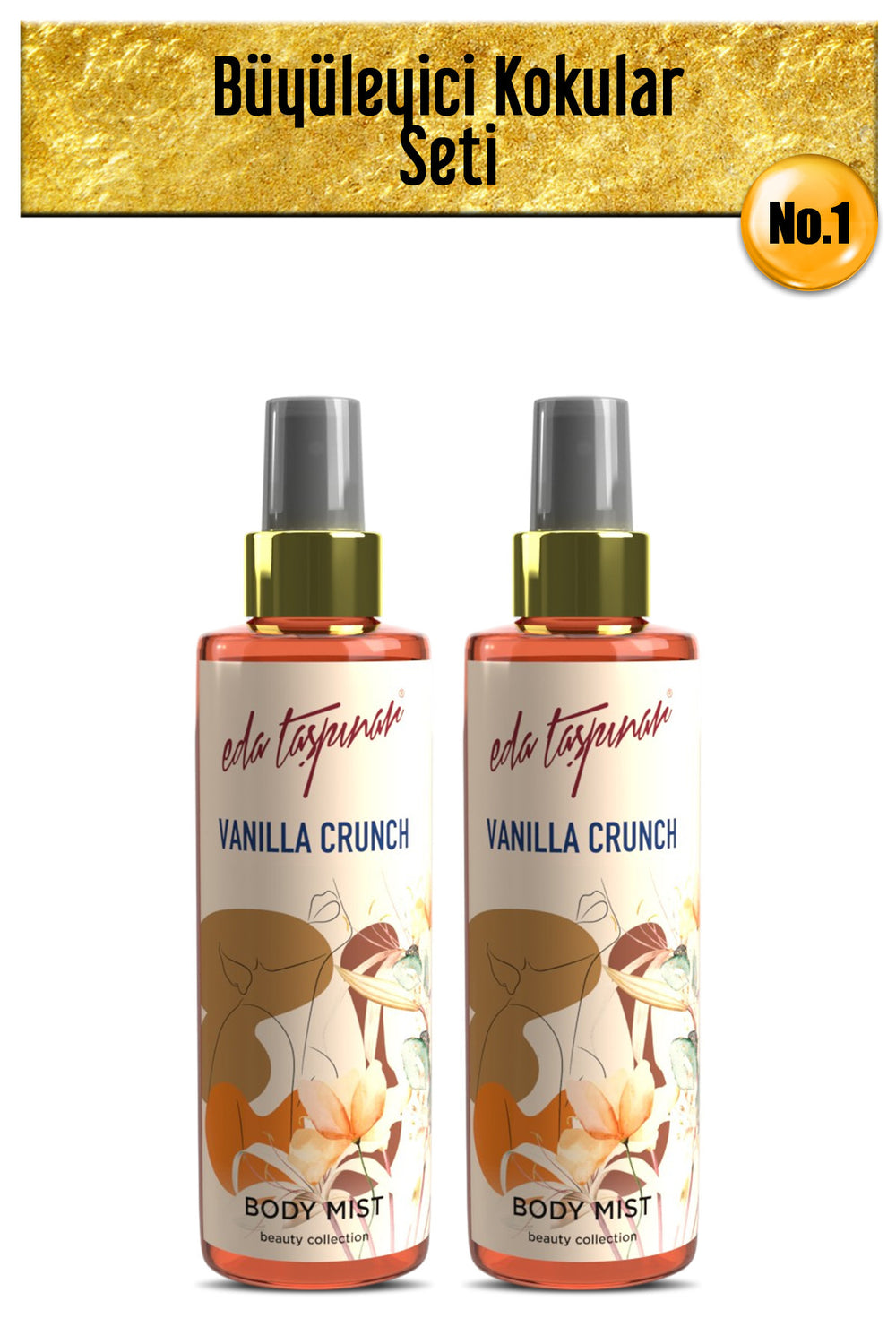 Vanilla Crunch Vanilla Body Mist, Unique Fragrance of Madagascar, Seductive, 2 Pcs* 200 ml